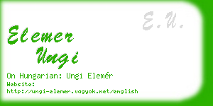 elemer ungi business card
